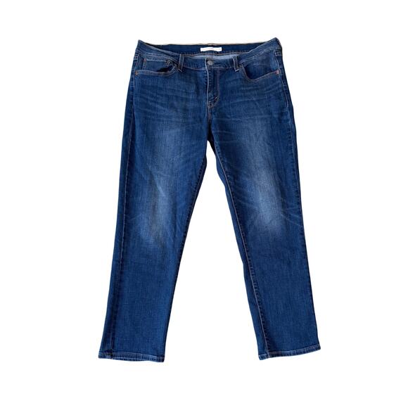 Levis Slim Boyfriend Mid Rise Blue Jeans US Women's 31 - Picture 1 of 5